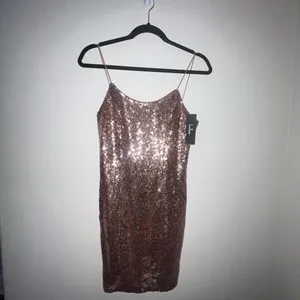 Lulus Rose Gold Sequin Bodycon Mini‎ Dress small thumbnail 2