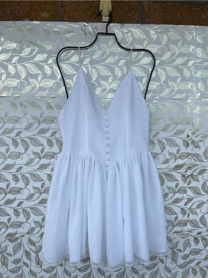 Adeirlina Whimsigoth White Metallic Sparkle Sundress Sz S thumbnail 3