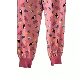 Chelsea Peers Women's XS Pajama Set‎ Tropic Like It's Hot in White and Pink thumbnail 12