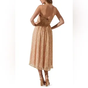 ASTR the Label Floral Print Pleated Midi Dress thumbnail 7