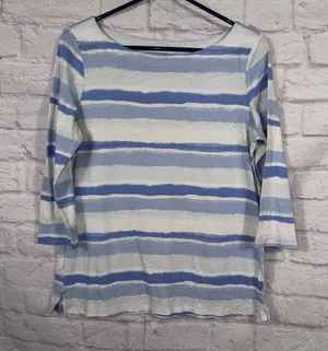 LOFT Women's Large Striped Cotton Shirt thumbnail 1