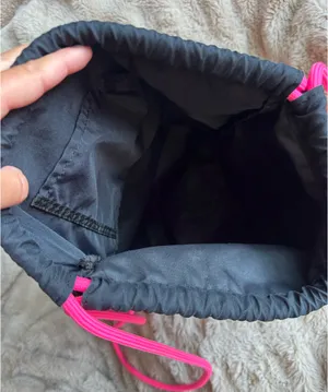 Nike Drawstring Bag Black, Pink, and Orange  thumbnail 3