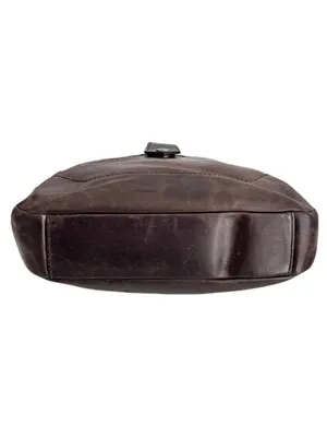 Frye ‘Melissa Button’ Grey Distressed Leather Crossbody Bag thumbnail 6