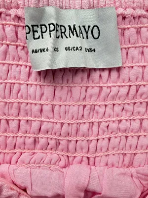 Peppermayo Pink Smocked Mini Skirt XS Ruffle Fairy Coquette thumbnail 11