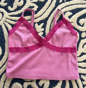 Tillys Pink Lace Tank Top thumbnail 1