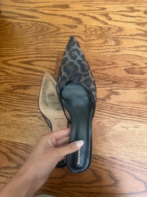 Reformation Kitten Heels Wilda Black Mesh  thumbnail 6