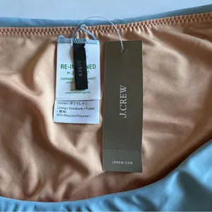 J Crew Curved Waist Cheeky Bikini Bottoms in Mist Blue Size L New thumbnail 5