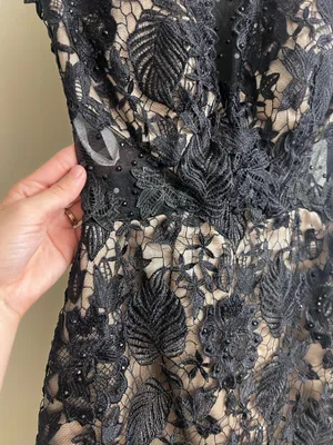 Black and Nude Mini Dress Size 4 thumbnail 4