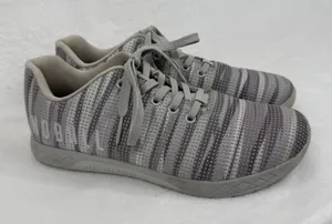NOBULL Training Shoes Women's Size 10.5‎ Gray Stripe Trainer Sneakers thumbnail 1