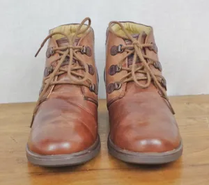 Bussola Ladies' Brown Leather Sirkka Ankle Boots Size 38 thumbnail 10