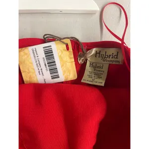 Hybrid & Company Sz M Red Sexy Bodycon Strappy Knee Length Midi Bandage Dress thumbnail 7