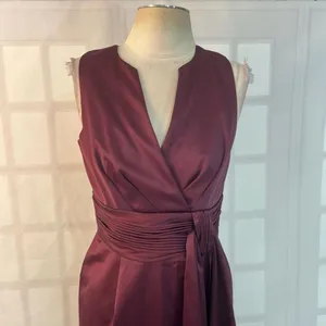 JS Boutique Purple Satin Sleeveless Fully Lined Knee Length Cocktail Dress Sz 6 thumbnail 3