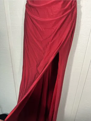 La Femme Red Spaghetti Strap Dress Size 2 NWT thumbnail 5
