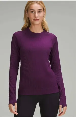 Lululemon Rest Less Pullover 4/6‎ Aerial Current Dramatic Magenta Activewear thumbnail 1