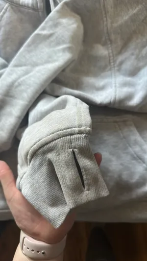 Scuba Oversized Half-Zip Hoodie Heather Core Ultra Grey thumbnail 6