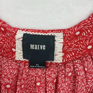 Maeve Coral Long-Sleeve V-Neck Ruffle-Cuff Dress 672 thumbnail 4