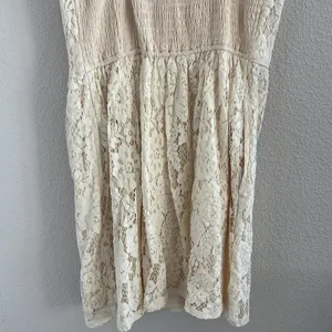 Abercrombie & Fitch Lace Cream Mini Dress Underwired Lined Medium thumbnail 9