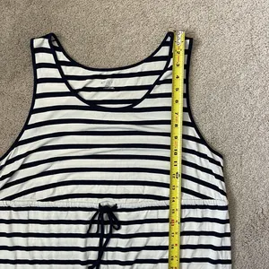 Striped‎ stretch tie waist midi dress thumbnail 7