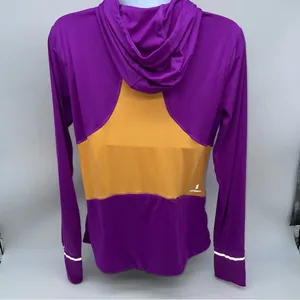 New Balance Women’s Purple/Yellow/Gray Colorblock 1/2 Zip Pullover Hoodie-Size M thumbnail 6