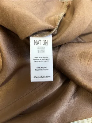 Nation Ltd Brown Satin Sleeveless Dress thumbnail 7