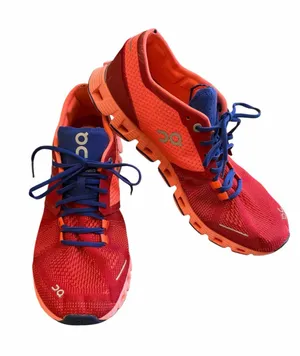 ON Running Women's Red and Blue Cloudflow Sneakers Size 10 thumbnail 1