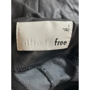 Aritzia Wilfred Free Women's Black High Rise Faux Leather Vegan Leggings Pants S thumbnail 5