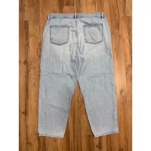 UNIQLO U Jeans XL Light Wash Wide Leg Baggy Relaxed Japanese Denim thumbnail 4