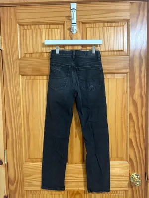 American Eagle Super High-Rise Ankle Straight Black Jeans Size 000 thumbnail 4