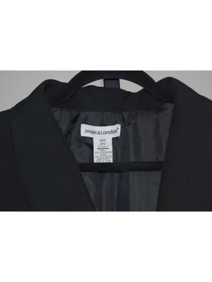 Jessica London Black Double Breasted Long Blazer Plus Size Tall 20T thumbnail 3