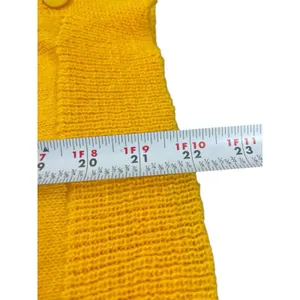 Sunshine Yellow Daisy Embroidered Button Front Cardigan Sweater M Short/Cropped thumbnail 6