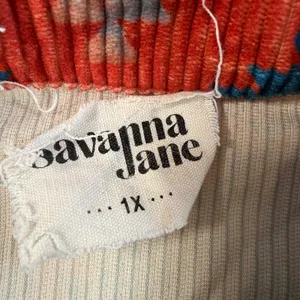 Savanna Jane Women's 1X Corduroy Shirt Jacket Western Aztec Red Blue Orange thumbnail 4