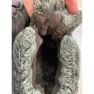 Thermal Fashion Fur Winter Hiking‎ Boots Woman Gray And Pink thumbnail 9