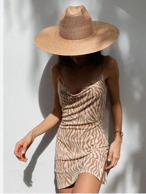 Zebra Animal print mini dress Brown thumbnail 3
