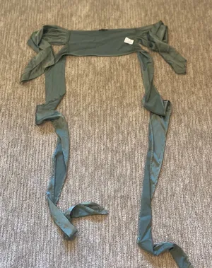 Top chic wrap around olive top Green thumbnail 1