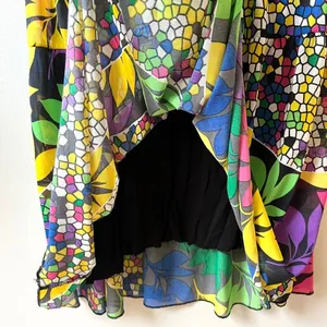 Tank Floral Maxi Dress V Neck Boho Stretch Loose Fit Fully Lined Sz M L thumbnail 6