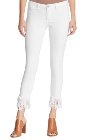 Revolve Blank NYC White Fringe Jeans thumbnail 1