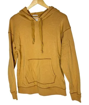 American Eagle Women's Small Hoodie Tan‎ Yellow Legging Fit Comfy Lounge Soft thumbnail 1