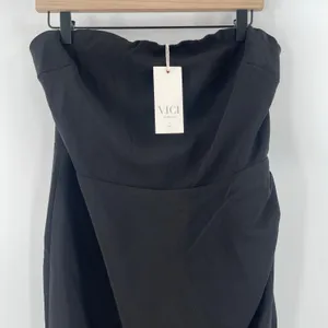 VICI x FATE Dress Large Black Strapless Slit Always You Cocktail Evening Formal thumbnail 6