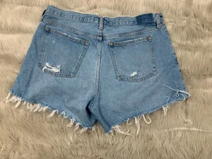Abercrombie & Fitch Curve Love Boyfriend Short Mid Rise Distressed 33/16 thumbnail 2