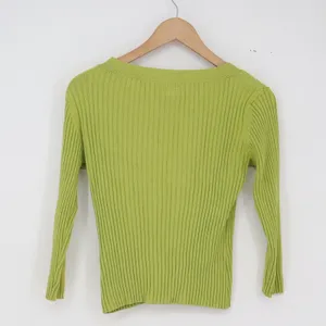 Baggage JPR Top Womens Small Ribbed Keyhole Buckle Lime Green 3/4 Sleeve Good thumbnail 8