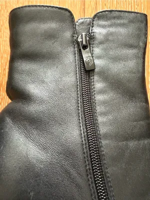 Women's Black Leather Pointed thumbnail 6