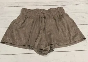 Zara tan stretchy waist shorts thumbnail 1