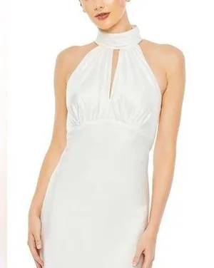 MAC DUGGAL Keyhole Halter Empire Waist Gown thumbnail 1