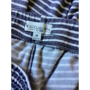 Koolaburra by UGG Womens Striped Jogger Pants Purple White Lace Trim Lounge M thumbnail 5