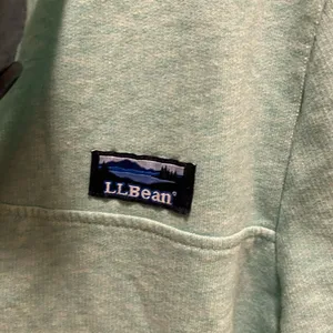 LL Bean Women’s Soft Cotton Rugby Pullover in Aqua. thumbnail 4
