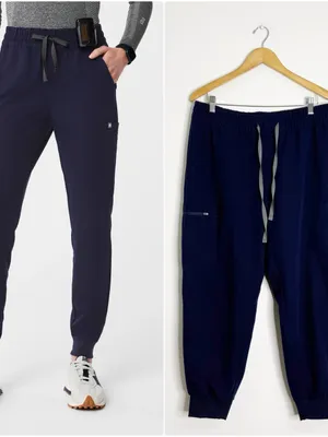 FIGS Uman Jogger Scrub Pants Women’s XL Petite Navy Technical Collection thumbnail 2