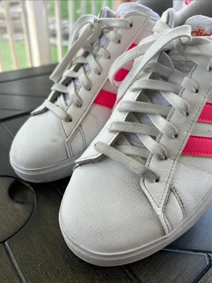 adidas Grand court classic white leather striped lace up sneakers ladies 9.5 M thumbnail 3