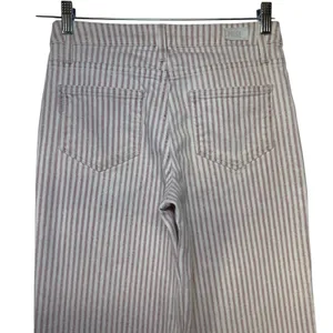 PAIGE Nellie‎ Culotte High Rise Pink White Striped Wide Leg Jeans Size 26 thumbnail 9