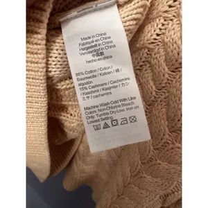 J.Crew Cotton-Cashmere‎ Cable-Knit Relaxed Crewneck Pullover Sweater Size M thumbnail 6