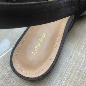 & Other Stories Black Twill Slingback Buckled Sandals Women’s 8 Wide Strap Flats thumbnail 10